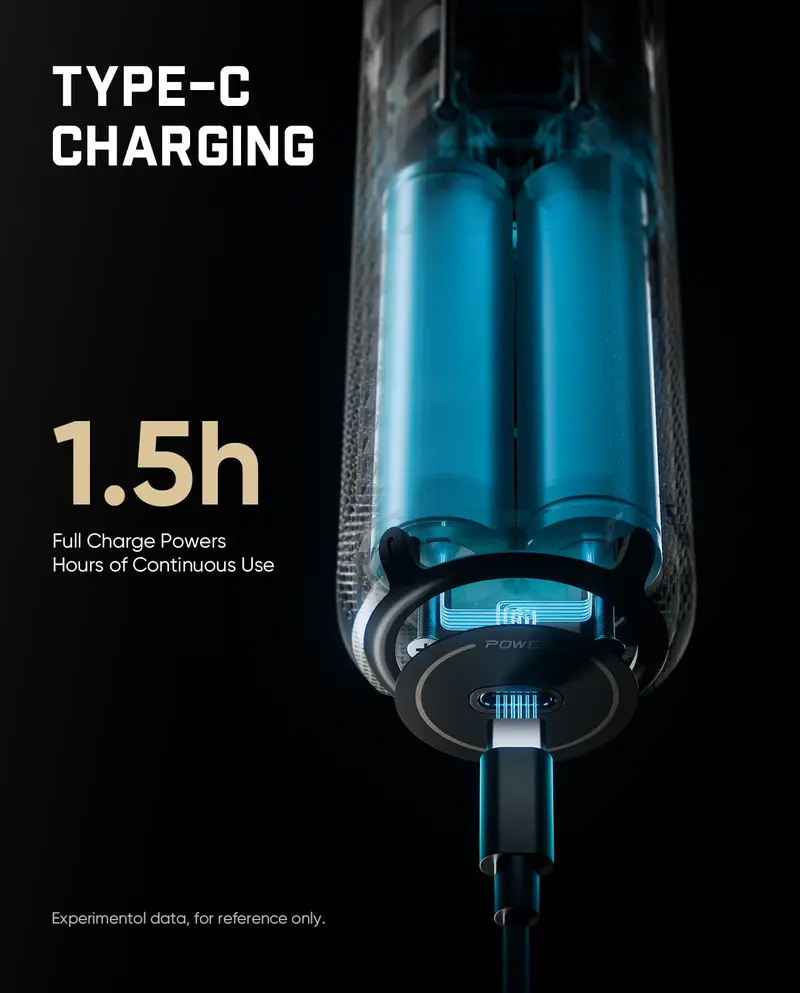 Type-C charging port and internal battery illustration