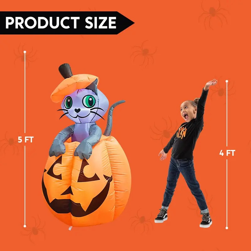 Five-foot inflatable shown beside a four-foot child for scale