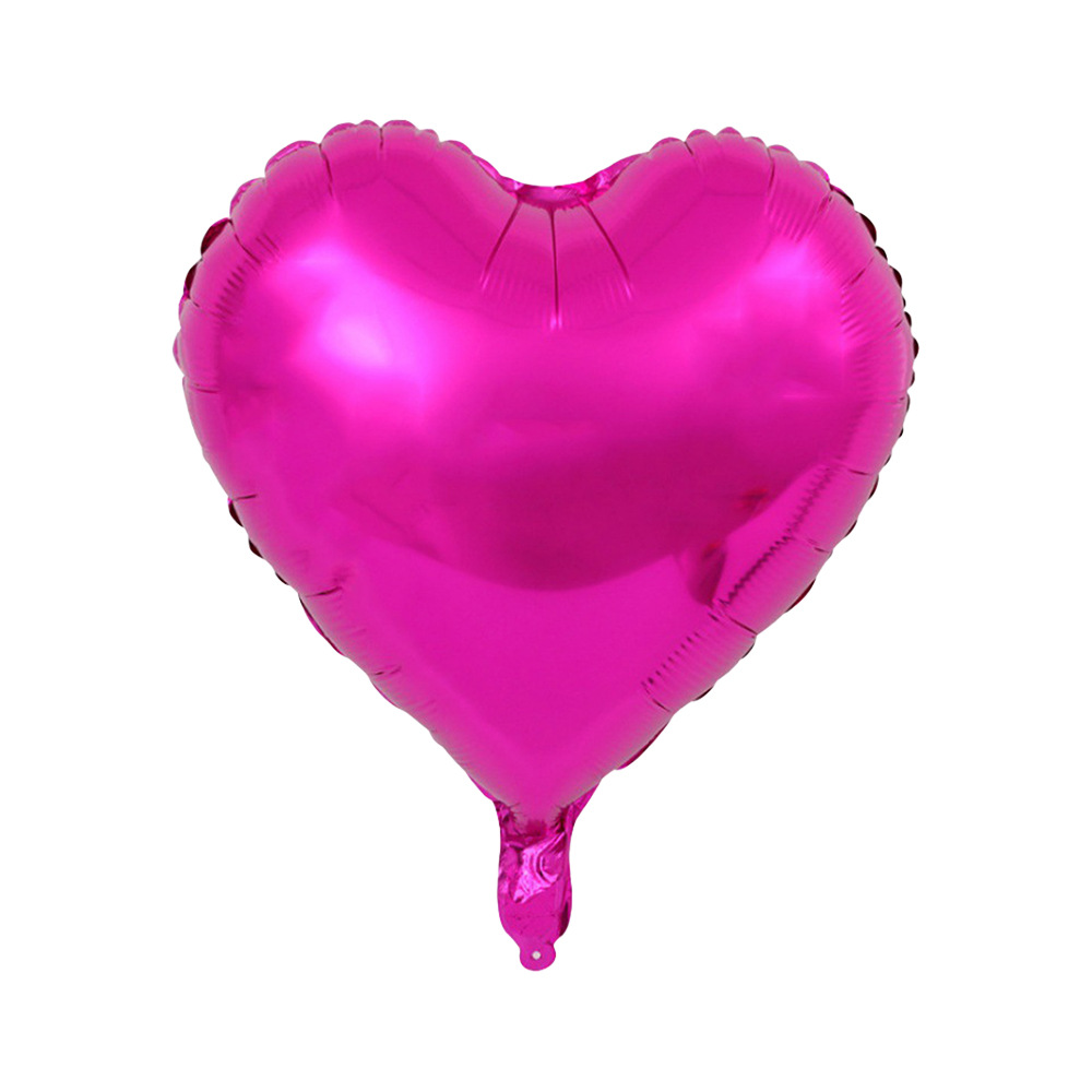 Hot pink metallic heart foil balloon