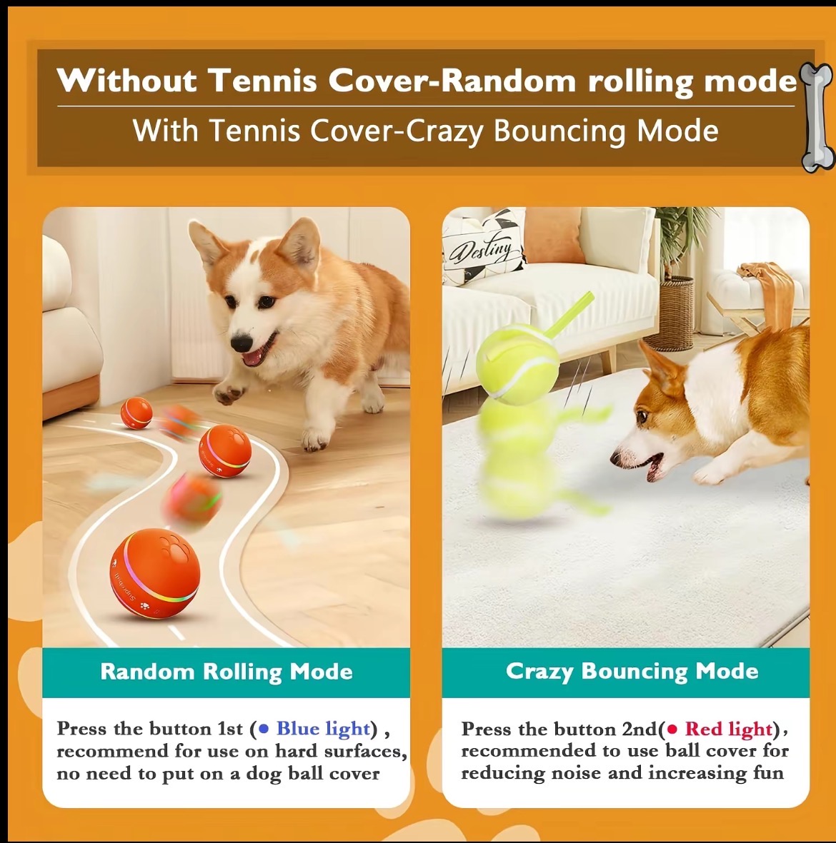Uncovered rolling mode and covered bouncing mode