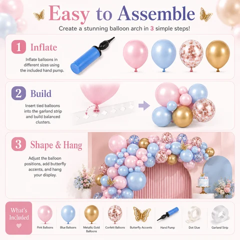 Easy balloon arch assembly guide